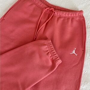 Jordan Coral Pink Fleece Sweatpants with Jumpman Tag